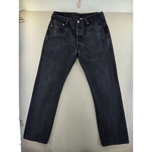 Vintage Levis 501 Jeans Mens 36x34 Fits 33x32.5" Black Button Fly Denim Y2K